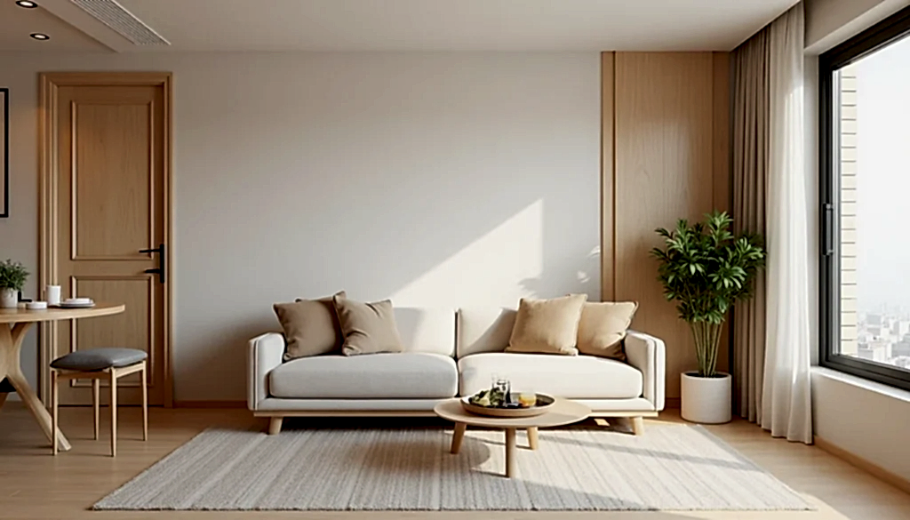 Küçük ev dekorasyonu Ankara için ferah salon tasarımı